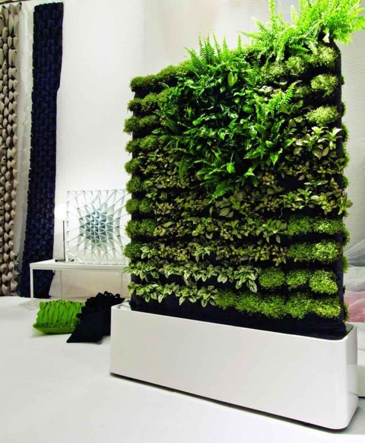 mur végétal intérieur poser idée pratique cloison moderne