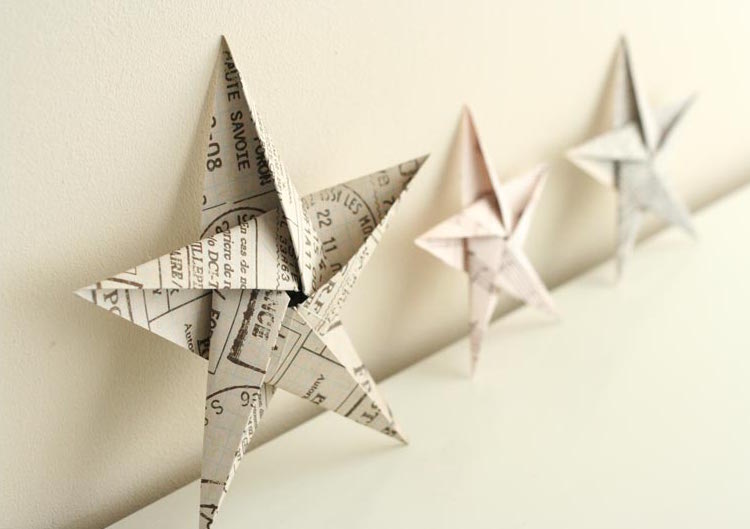 origami-Noel-facile-étoiles-5-branches-papier