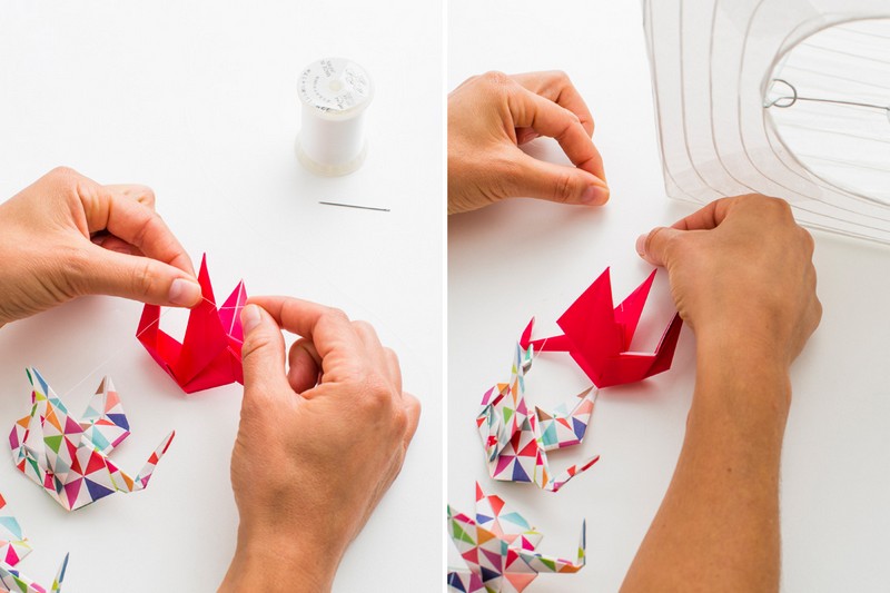 origami-facile-décorer-maison-grues-pliage-papier