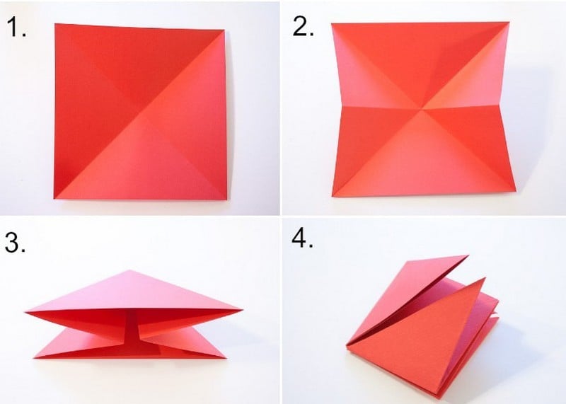 origami-facile-original-pliage-papier-forme-pomme-boîte