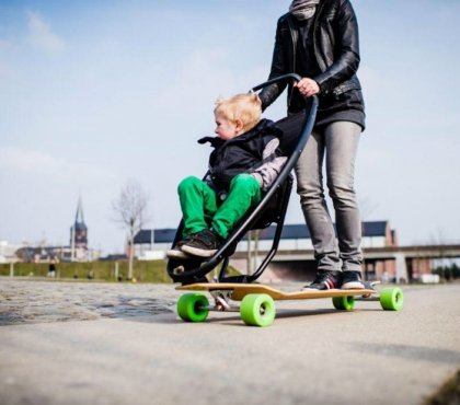 poussette Quinny Jett longboard mobilité urbaine