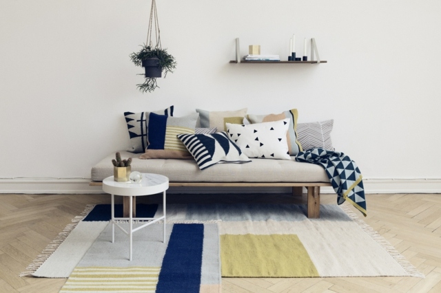 salon design textile maison couleurs pastel fond neutre