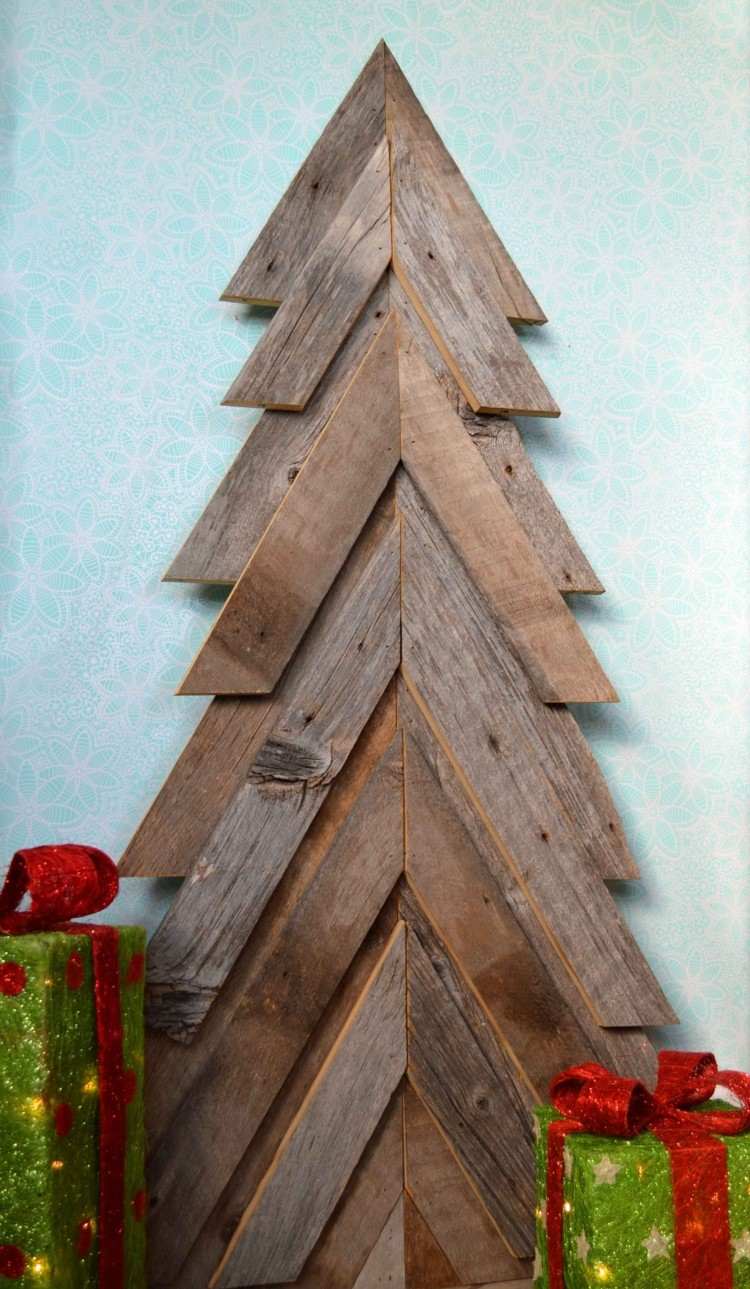 sapin-Noël-bois-décoration-Noël-originale-facile