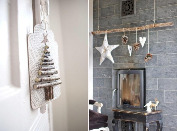 sapin-Noël-bois-décoration-bois-flotté-cheminée