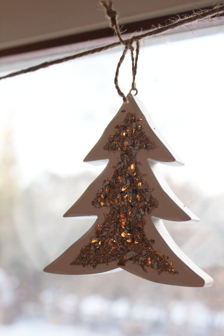 sapin bois pailleté décoration-scandinave Noël fabriquer