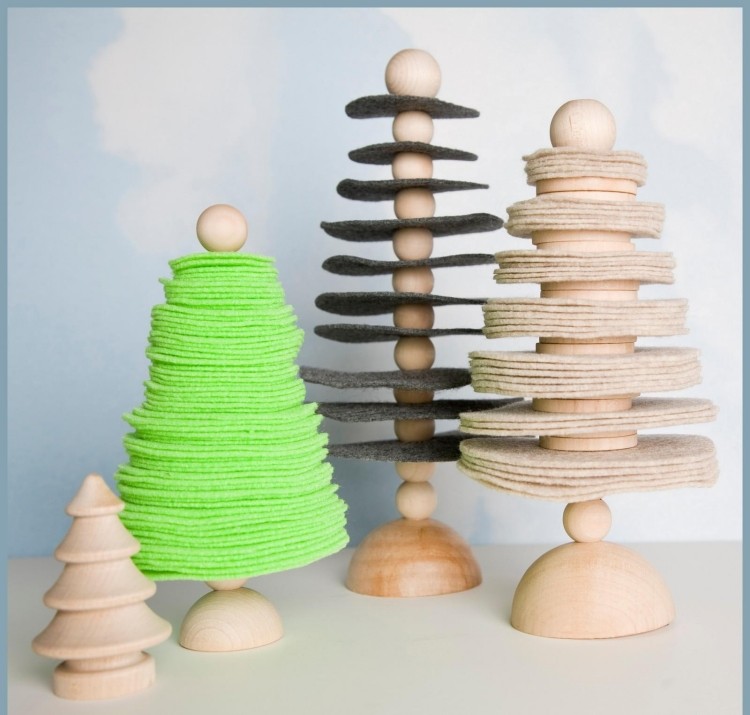 Décoration scandinave et sapin de noël en bois en 55 idées! Manger salle Créatif à Scandinave