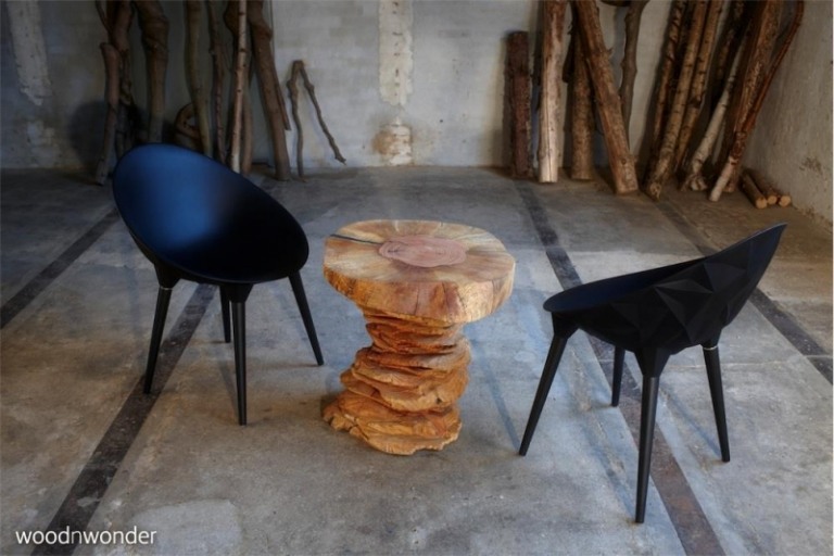 table-ronde-rustique-fait-main-bois-Douglas-Wood-n-Wonder