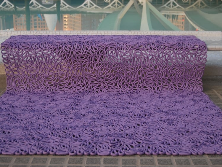 tapis d'extérieur design moderne violet tapis Spin
