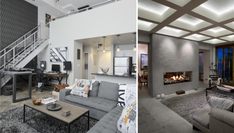 tapis-shaggy-gris-mezzanine-loft-meubles-gris