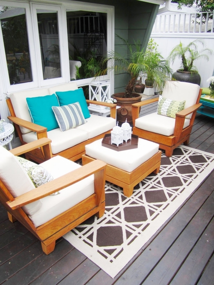 terrasse bois composite meubles bois tapis extérieur moderne