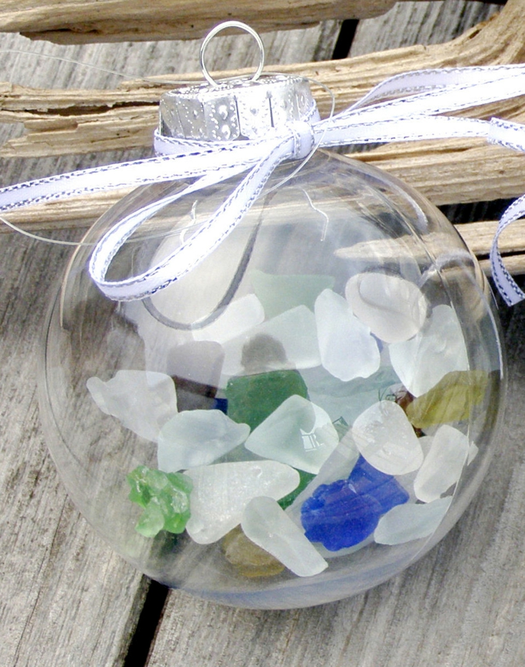 boule-Noel-decorer-transparente-verre-concassé-décoratif