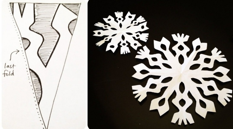 bricolage-Noel-modèle-découper-flocons-neige-papier