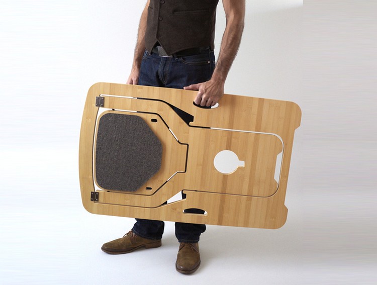 chaise pliante bois- meuble bambou design Monstran