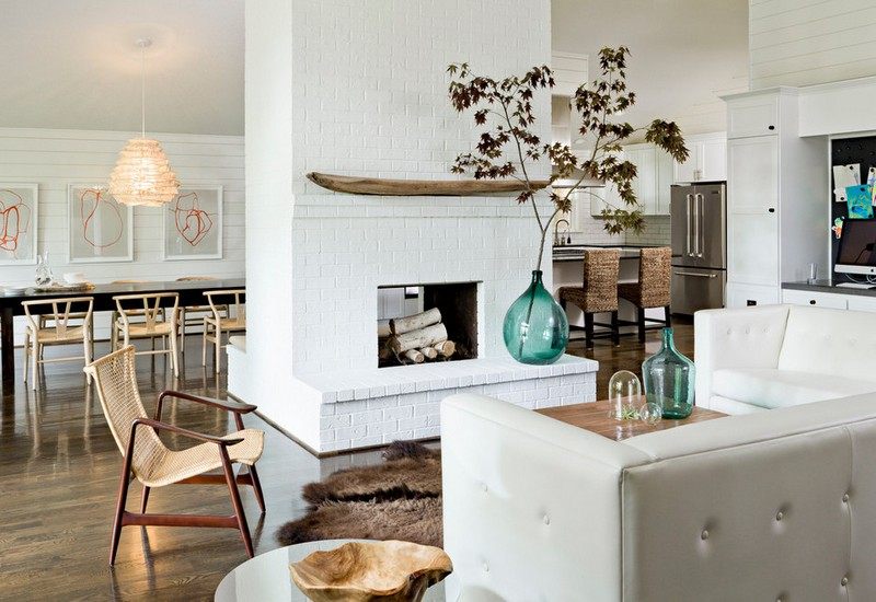 Cheminée contemporaine salon 55 idées en styles variés Brique cheminée inspiration