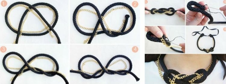 collier-faire-soi-meme-nœud-marin-corde-chaine collier à faire soi-même