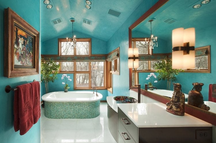 couleur-salle-bain-peinture-baignoire-meuble-lavabo-bois