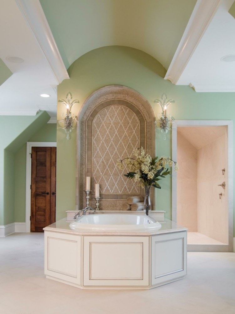 Couleur salle de bains – idées sur le carrelage et la peinture Brique metro vert