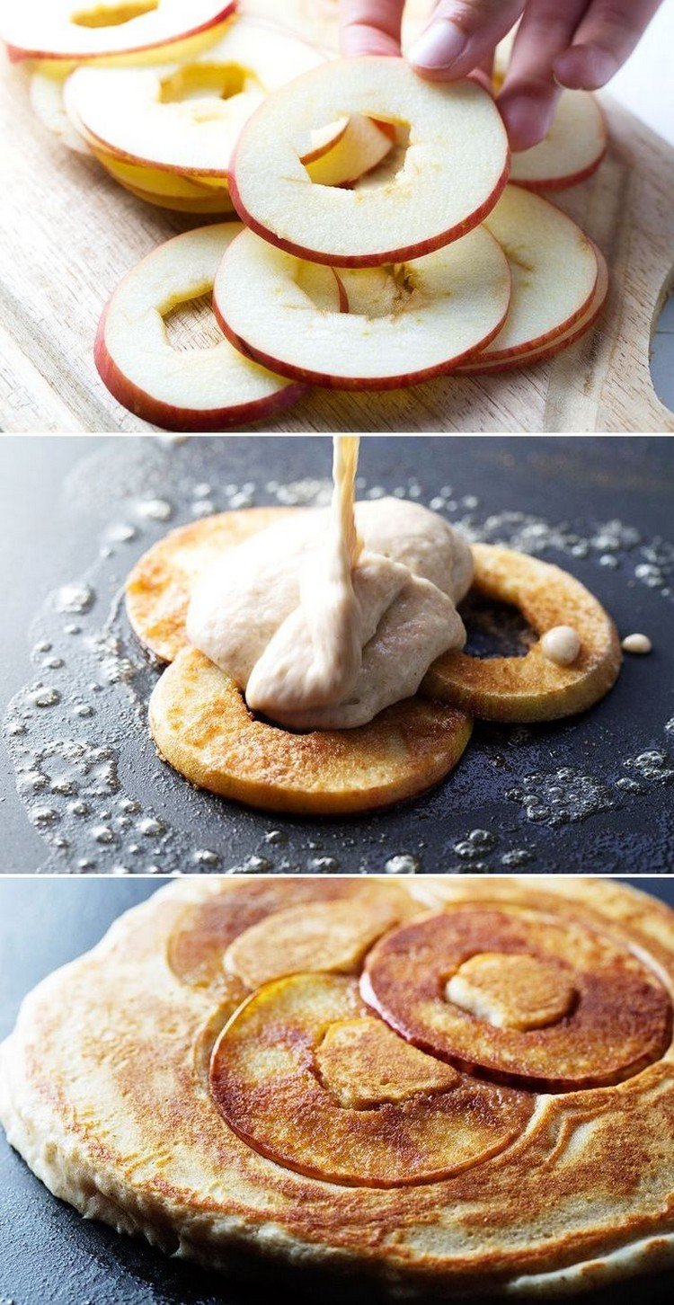 crêpes-améraicaines pomme idée-petit-déjeuner brunch automnal