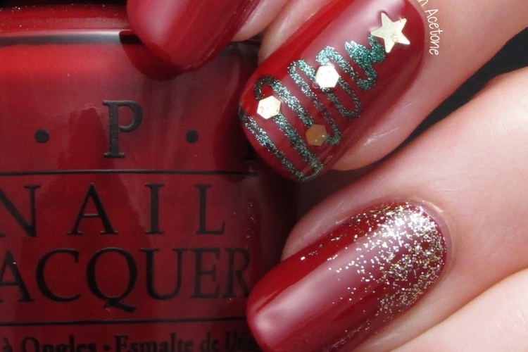 Déco ongles Noël et nouvel an - 50 idées d'ongles pour Noël et les fêtes