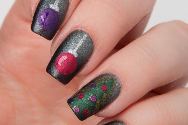 Déco ongles Noël et nouvel an - 50 idées d'ongles pour Noël et les fêtes