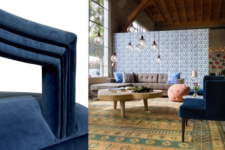 déco-orientale salon kilim mur motifs suspension meubles modernes