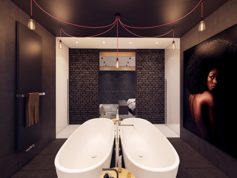 décoration-colorée-salle-bains-baignoires-jumelles-suspensions-style-industriel-portrait