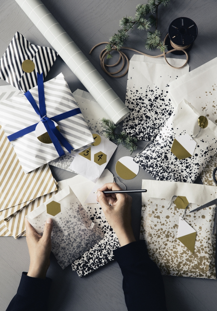 idée emballage cadeux décoration Noël fabriquer papier