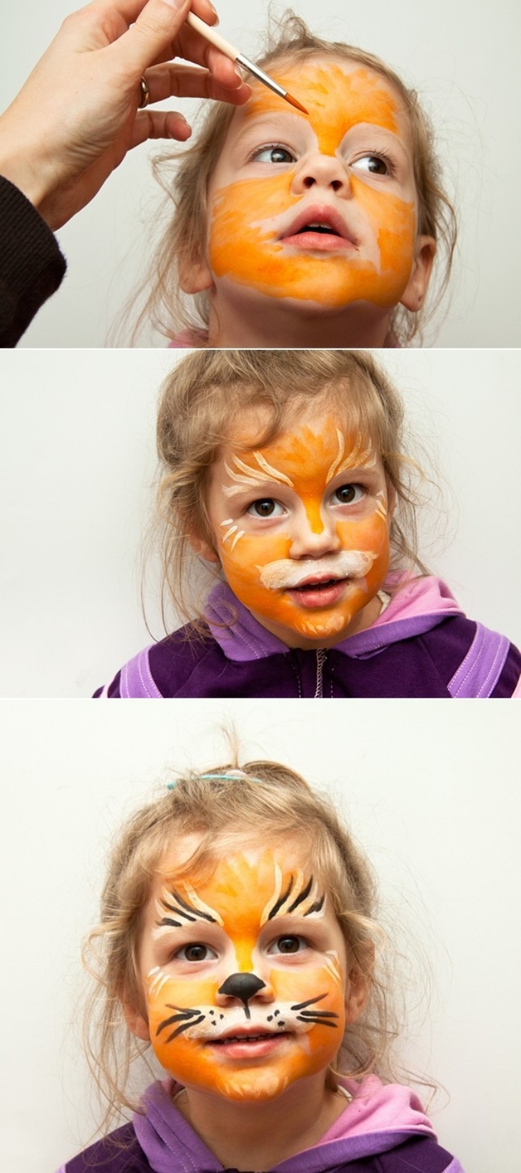 maquillage Halloween chat-orange