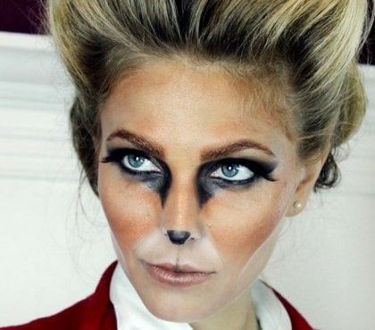 maquillage-Halloween-chat-visage-fard