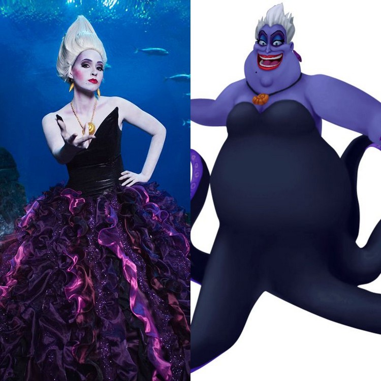 maquillage-Halloween-coiffure-déguisement-Ursula-film-Disney-Petite-Sirène