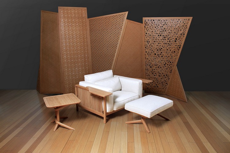 meuble-bambou-fauteuil-blanc-design-xiao-yao-repose-pieds-zi-zai