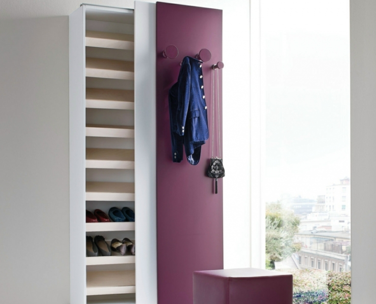 meuble-d-entree--chaussure-armoire-couleur-violet-tabouret