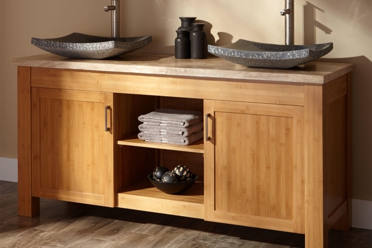 Meuble salle de bain bambou et accessoires en 50+ idées
