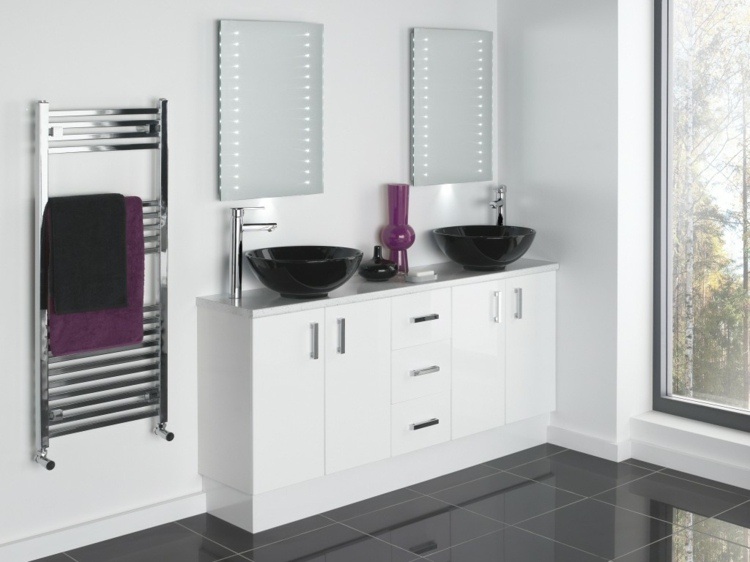 Meuble vasque salle de bain petit espace en 55 idées supers Meuble colonne double salle de bain