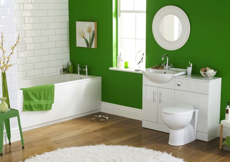 meuble-vasque-salle-bain-blanc-laqué-peinture-vert-pomme