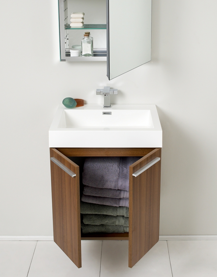 meuble vasque-salle-bain petit espace miroir rangement