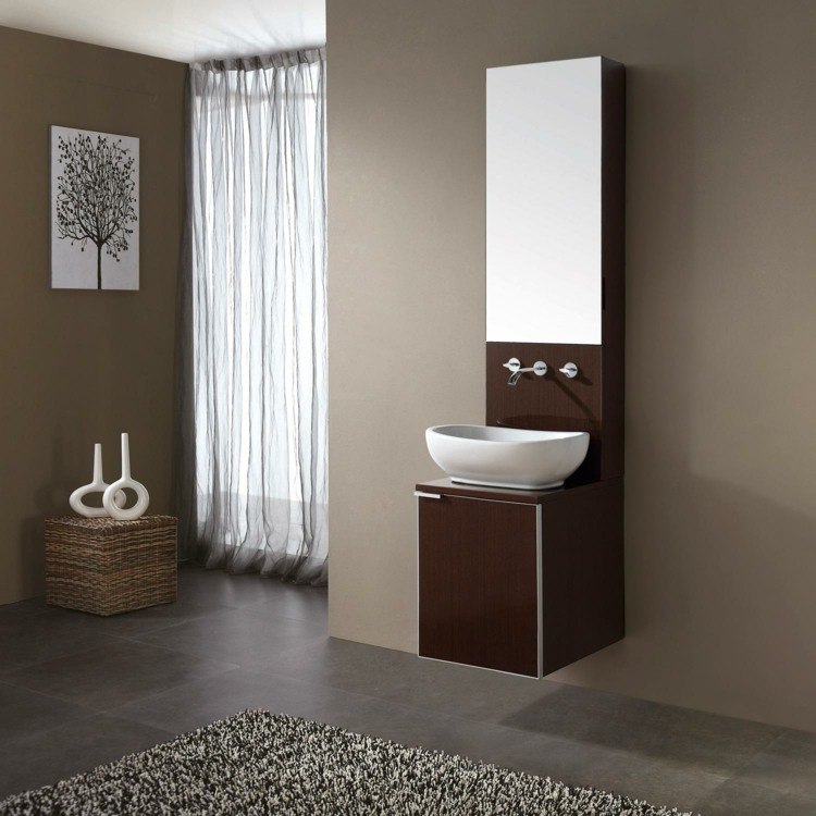 Meuble vasque salle de bain petit espace en 55 idées supers Meuble pour vasque à poser