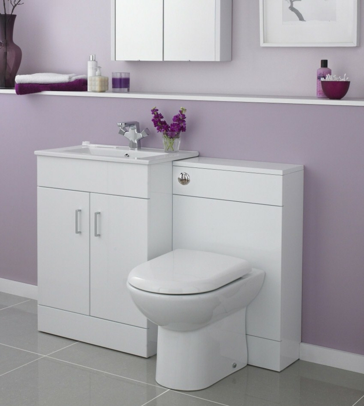 meuble-vasque salle-bain petite profondeur wc réservoir moderne