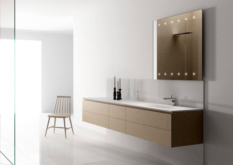 miroir-salle bain lumineux Artelinea carrelage meuble finition sablée