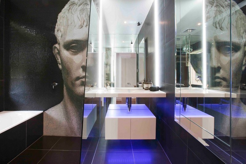 miroir salle de bain lumineux Minosa mosaique artistique de luxe