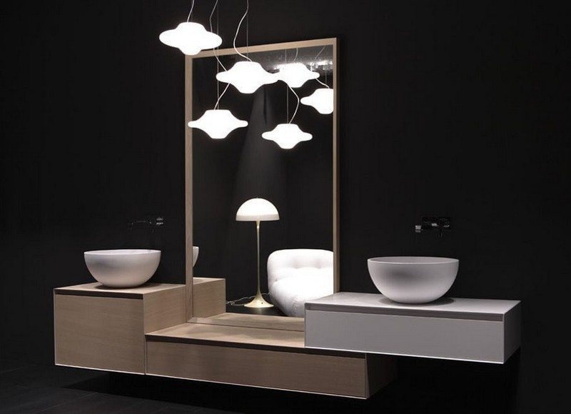 miroir-salle-bain-lumineux-design italien Antonio Lupi vasques poser suspensions