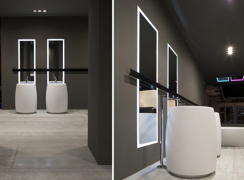miroirs-salle-bain lumineux design italien doubles avabos colonnes