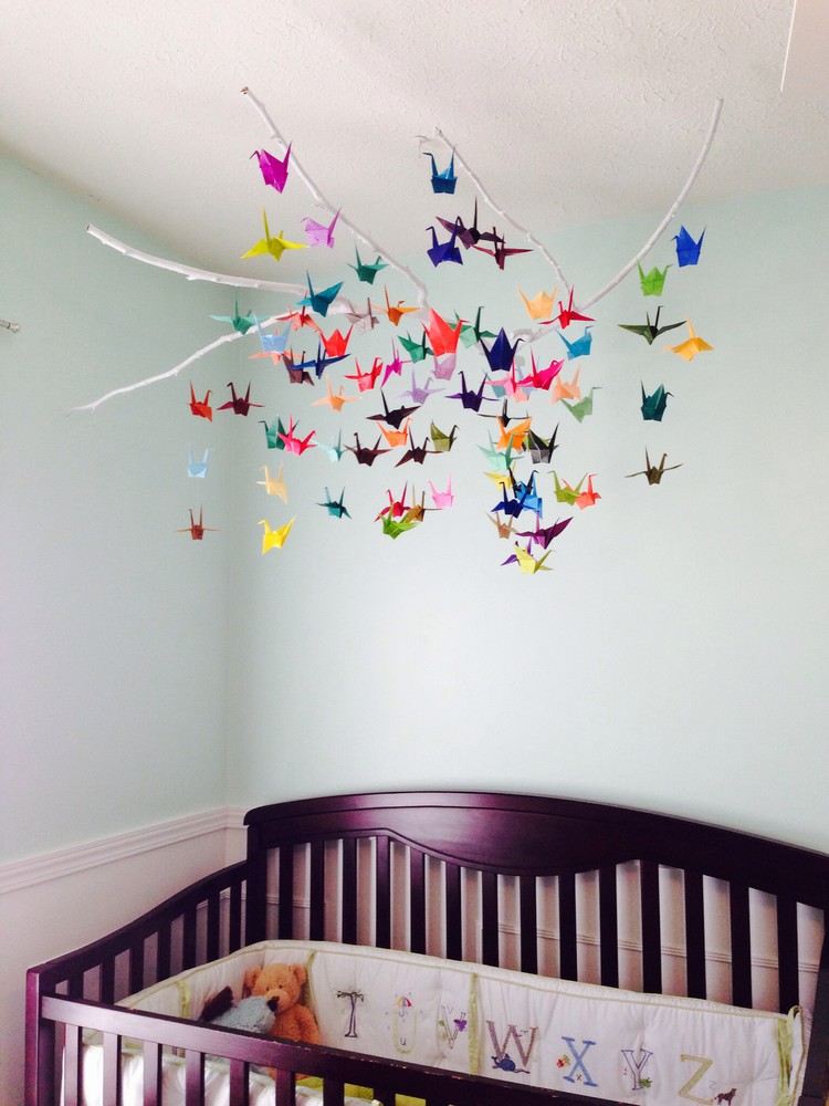 Mobile bébé à faire soi même en papier – idées et instructions Chambre de bébé DIY Créatif