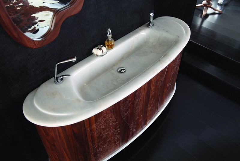 mobilier-salle-bains-design-lavabo-marbre-blanc-meuble-vasque-bois-noyer