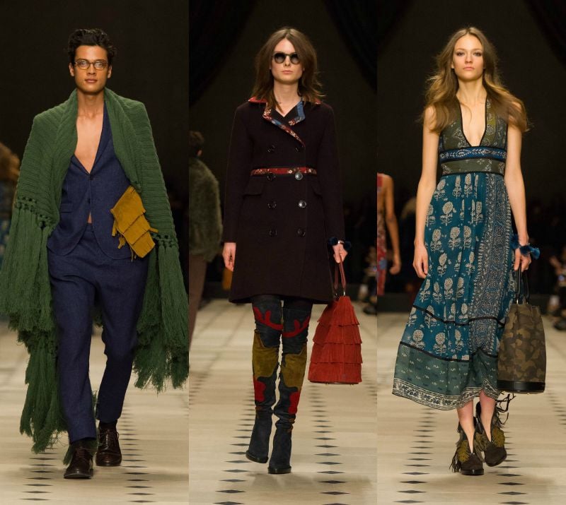 mode-automne-hiver-2015-femme-hippie-chic-style-cuissardes-sac-rouge-franges-manteau-marron-fonce-robe-bleu-vert