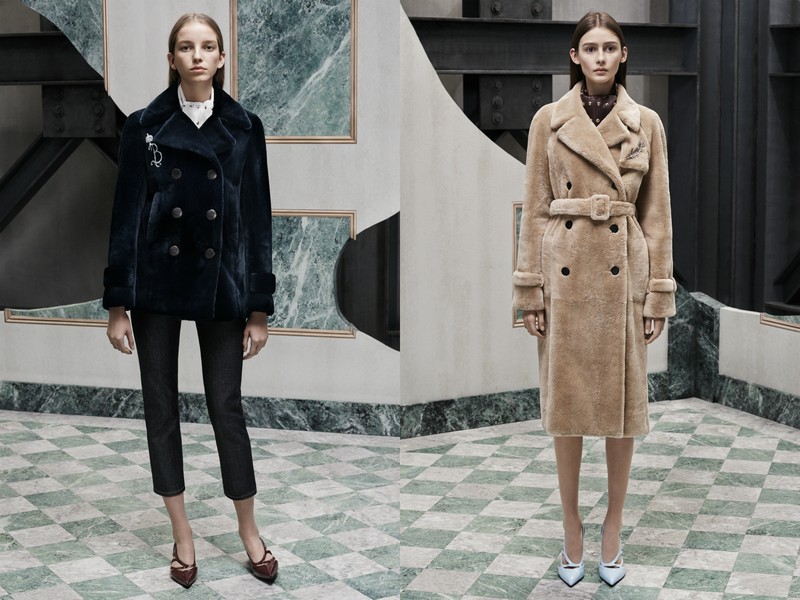 mode-automne-hiver-2015-femme-manteau-fausse-fourrure-beige-large-manteau-court-noir