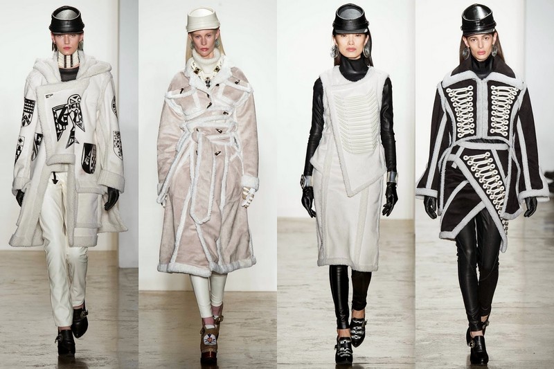 mode-automne-hiver-2015-femme-manteaux-noir-blanc-style-militaire mode automne hiver 2015
