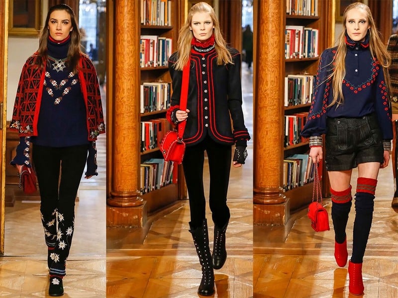 mode-automne-hiver-2015-femme-vestes-noir-rouge-chaussettes-hautes