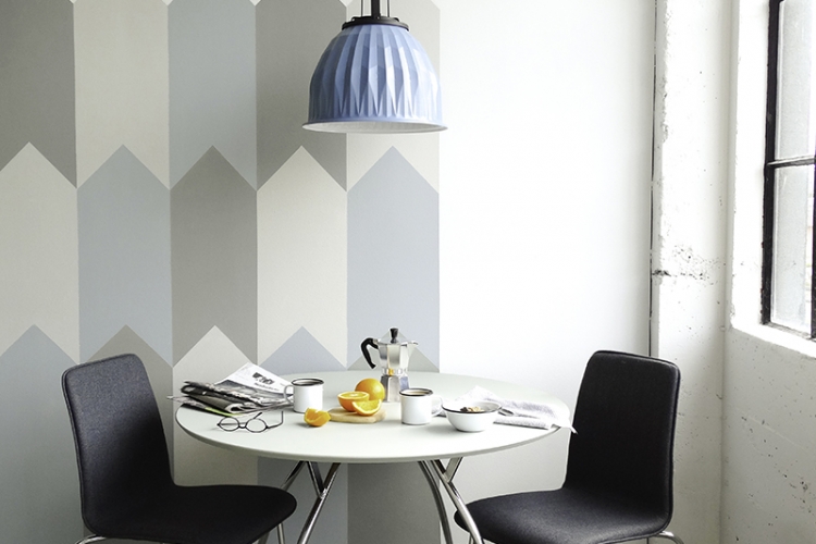 peinture intérieur artistique taupe gris bleu pastel beige
