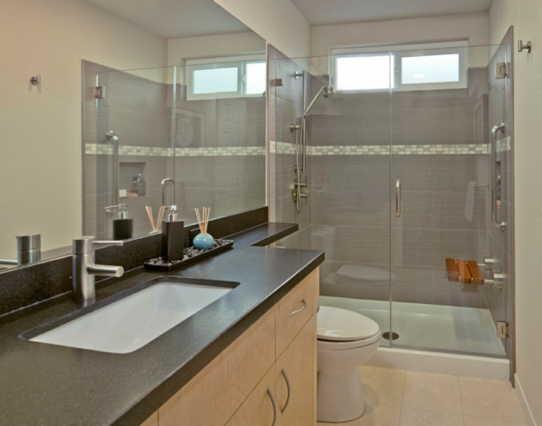 petite-salle-de-bains-carrelage-couleur-grise-toilettes-paroi-verre